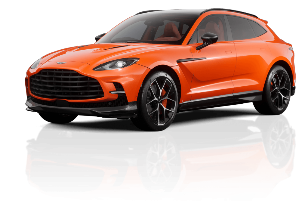 Aston martin dbx arancione